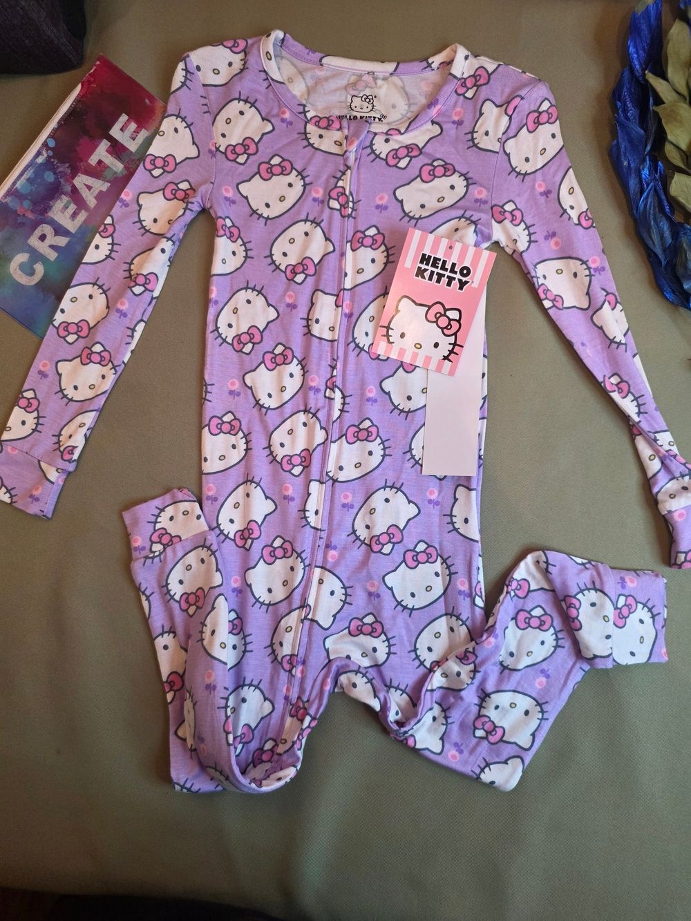 Hello Kitty Lavender Footed Kids One-Piece Pajama Size 3T